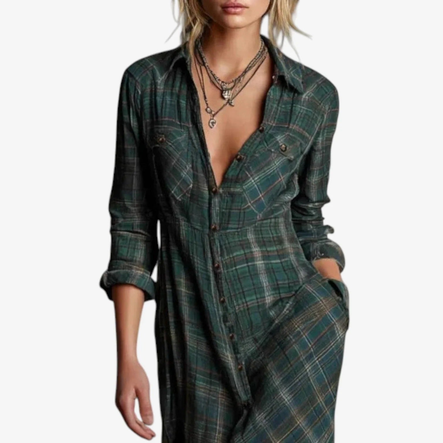 Lori | Casual Checkered Dress