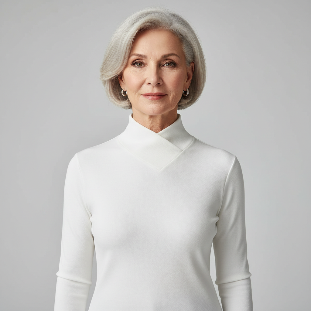 ISALINE | Top with Asymmetric Collar