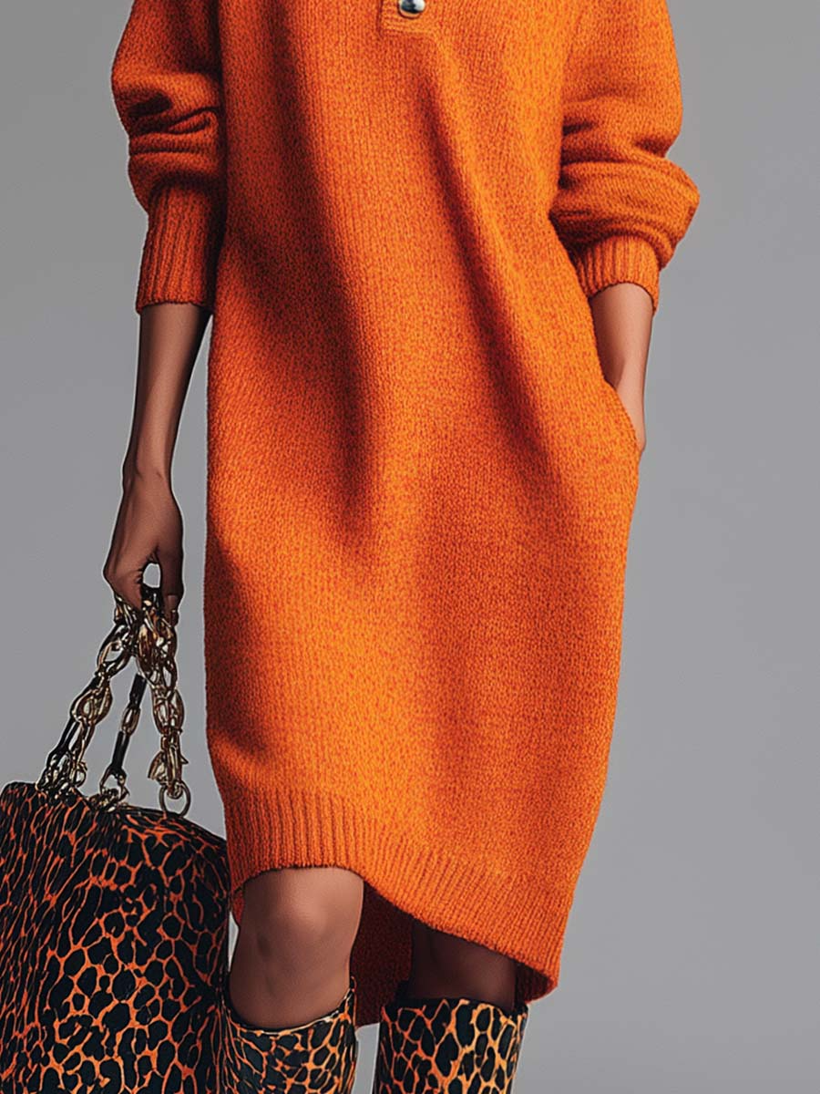 Martha | Soft Knitted Button Dress