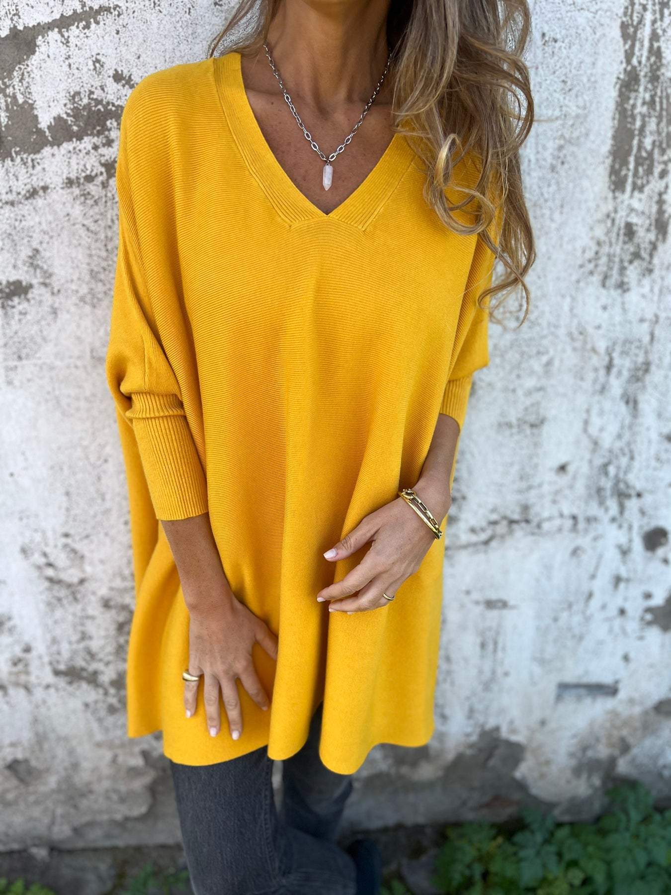 Mabel | Elegant V-Neck Knit Tunic