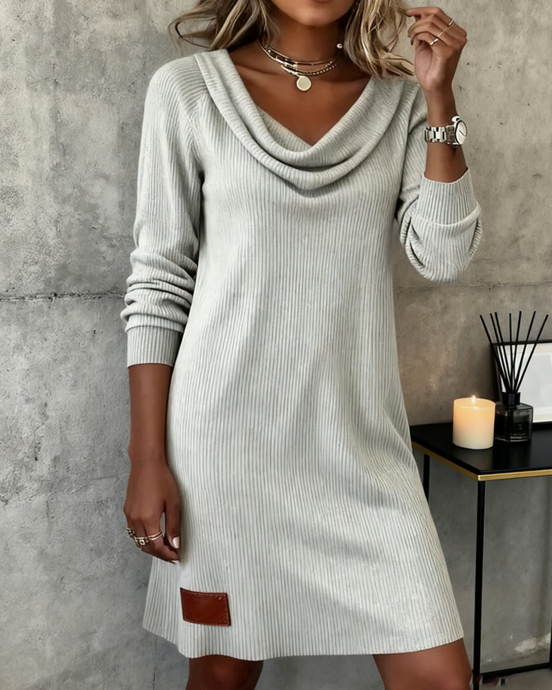 Isabelle | Cozy Cowl Neck Sweater Dress