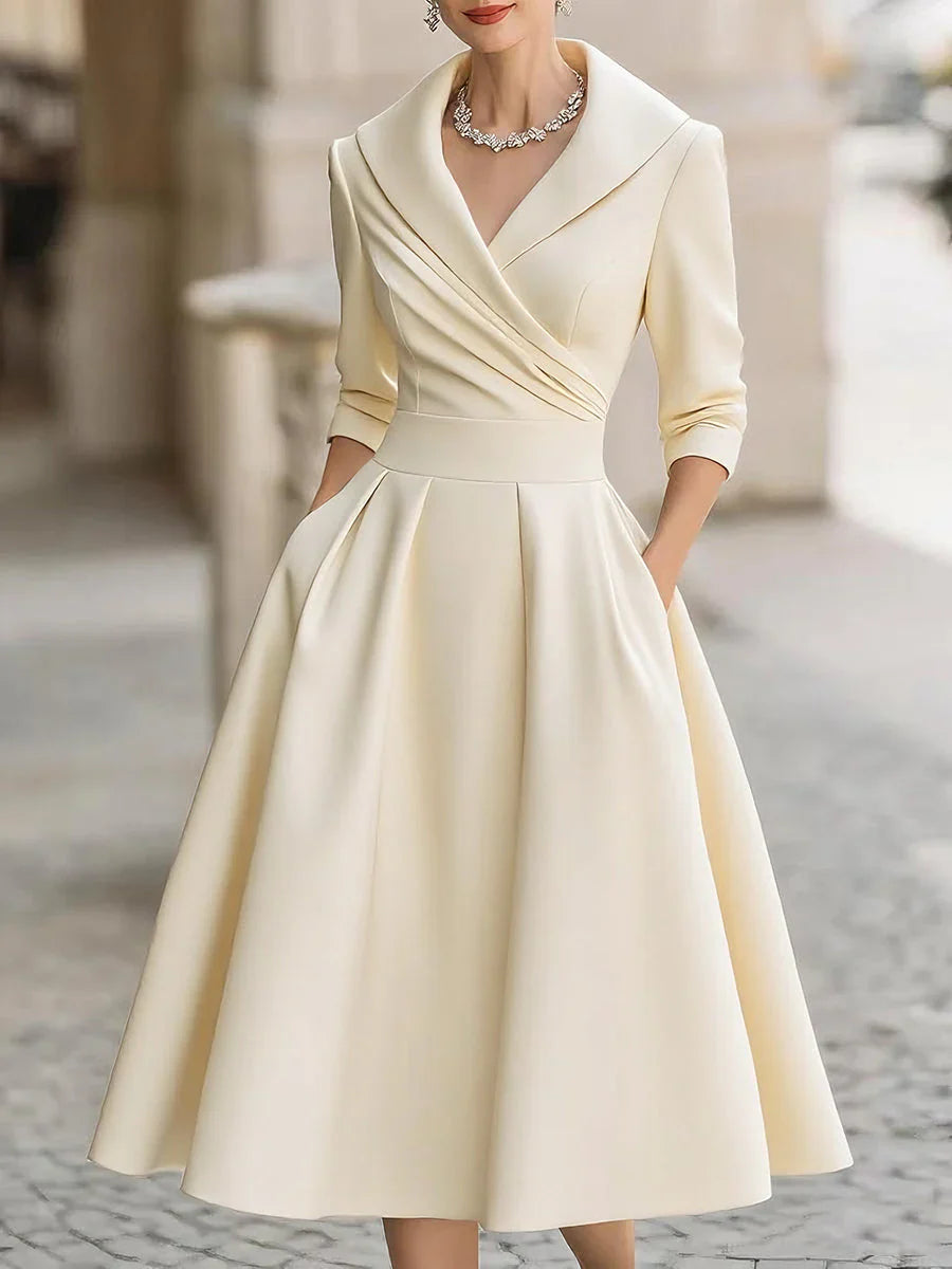 Evelyn | Satin midi dress