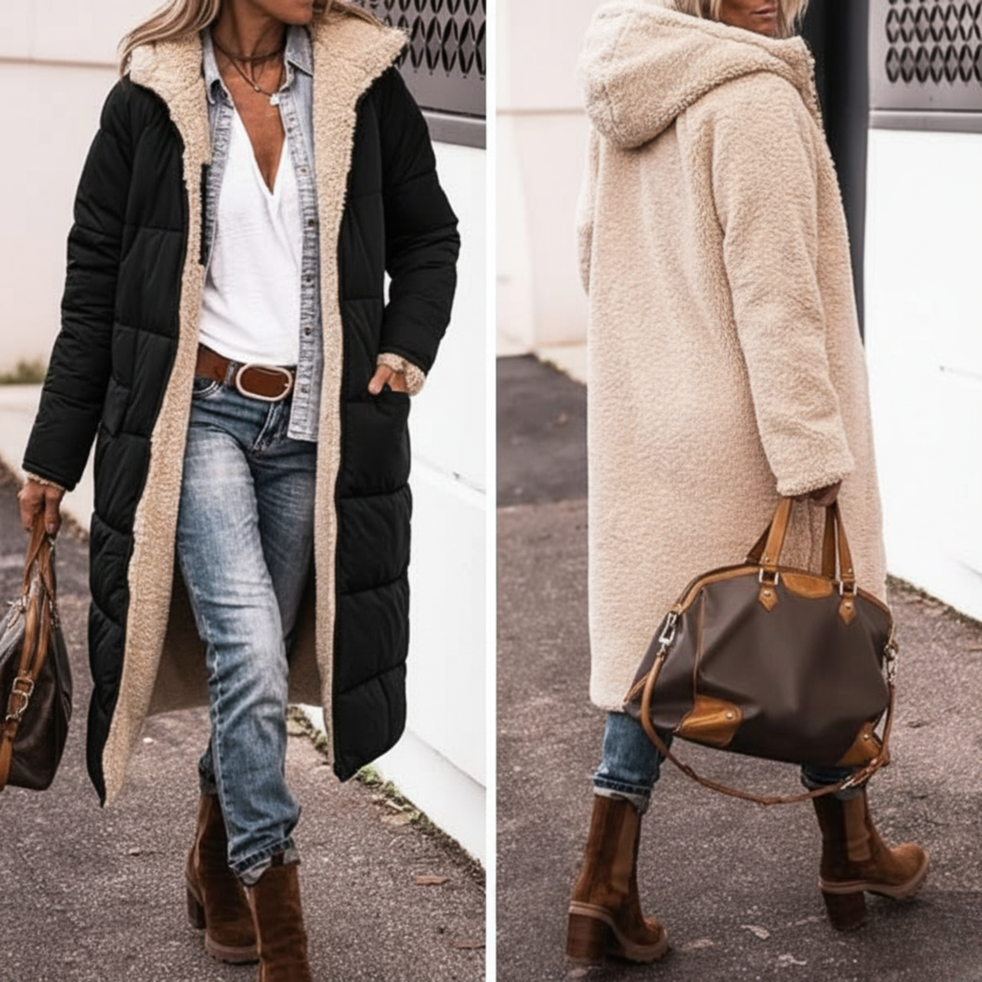 Amelia | Elegant Reversible Coat