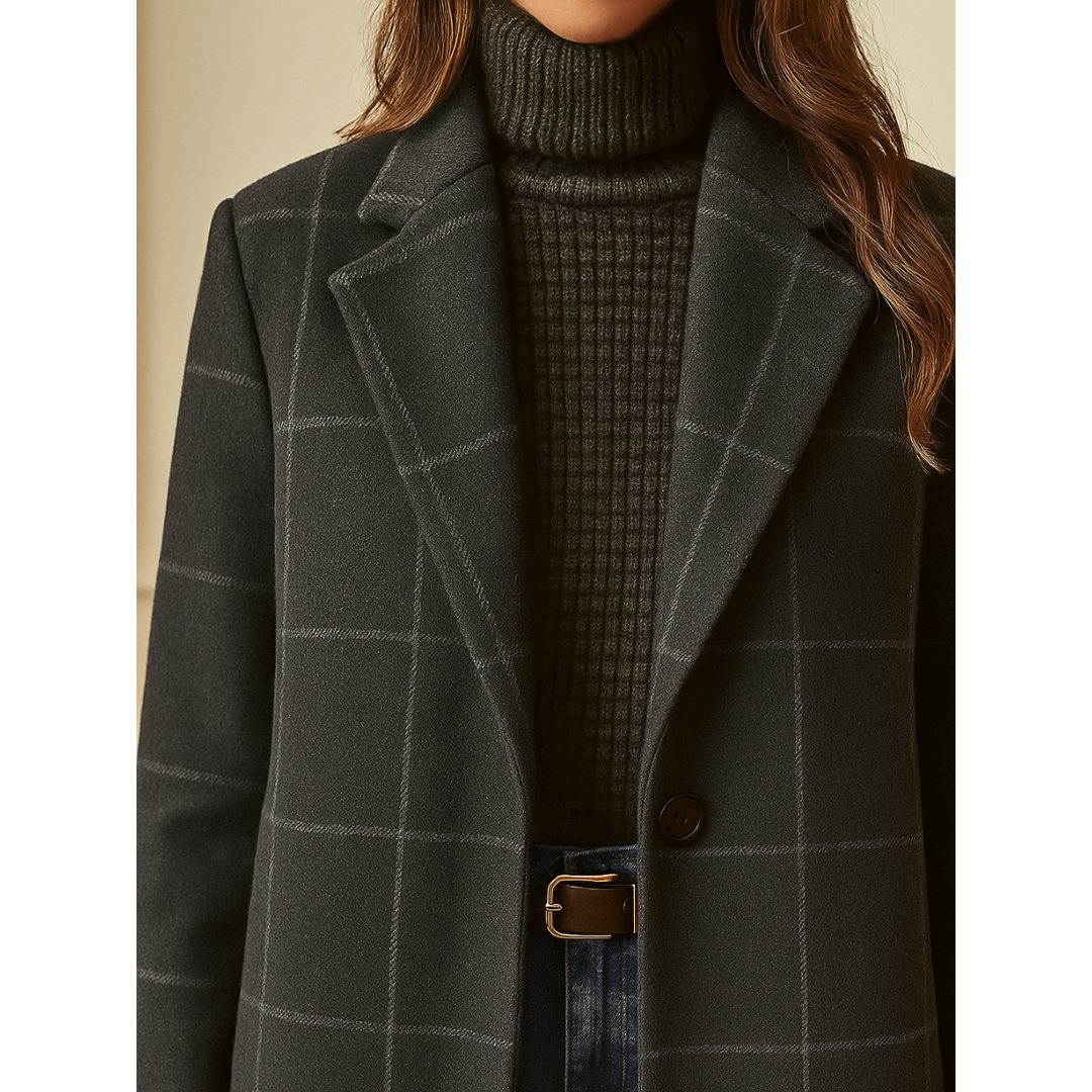 Kristin | Classic Plaid Wool Coat