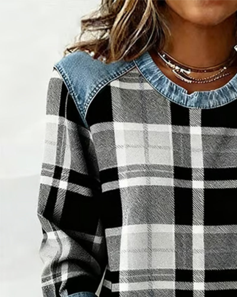 Marianne | Classic Plaid Comfort Top