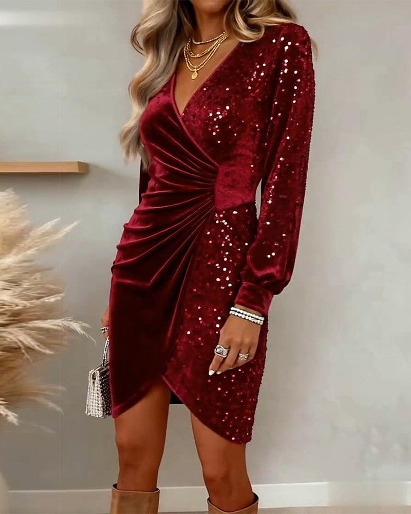Emilia | Elegant Velvet Sequin Dress