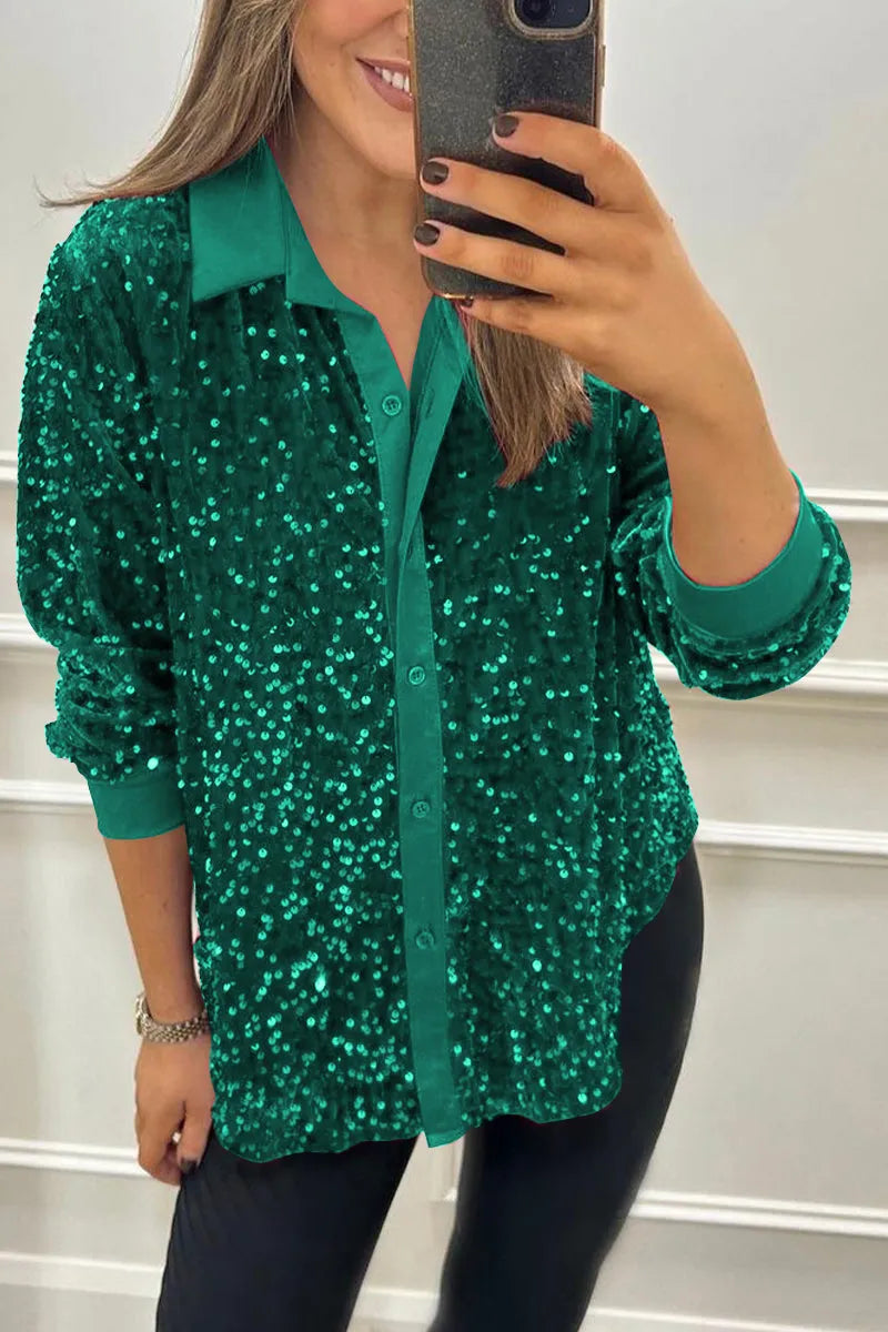 Ciara | Elegant Sequin Blouse