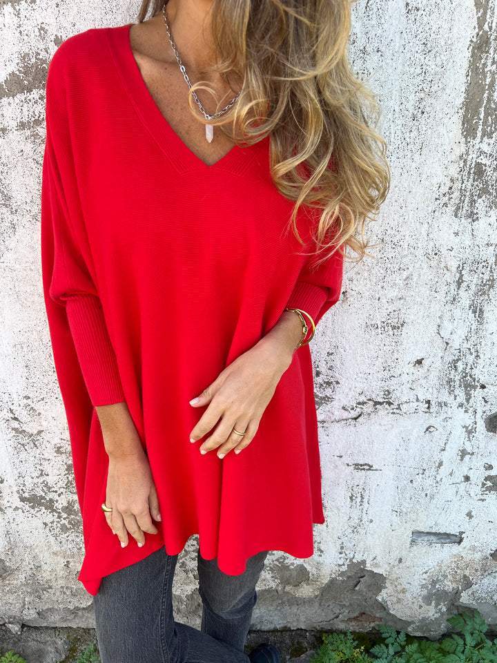 Mabel | Elegant V-Neck Knit Tunic