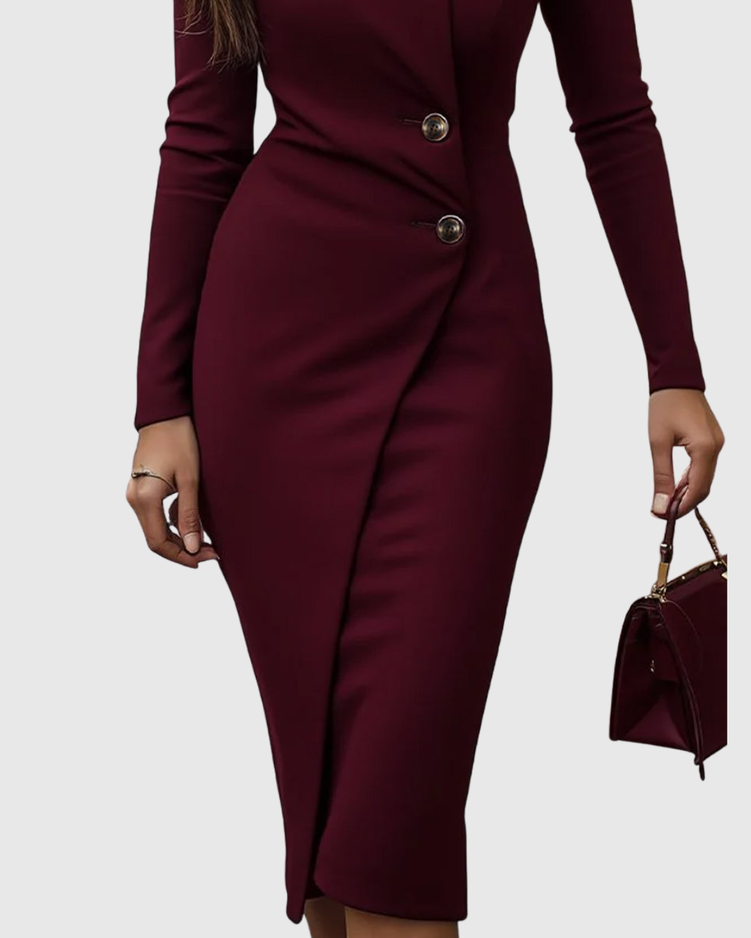 Marilyn | Elegant Wrap-Style Midi Dress