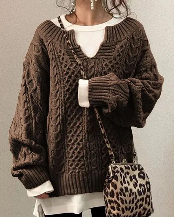 Melanie | Heritage Cable-Knit Comfort Sweater