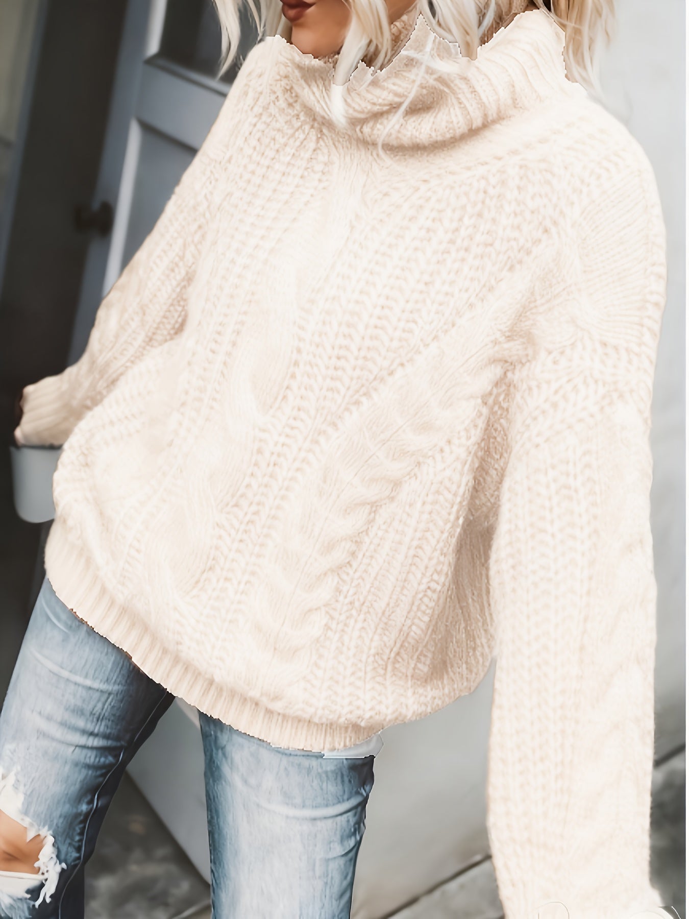 Elaine | Cozy Cable-Knit Turtleneck