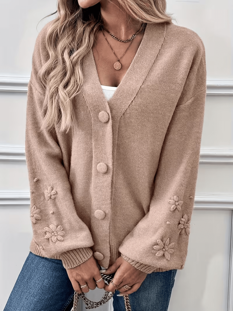 Arlene | Elegant Floral Knit Cardigan