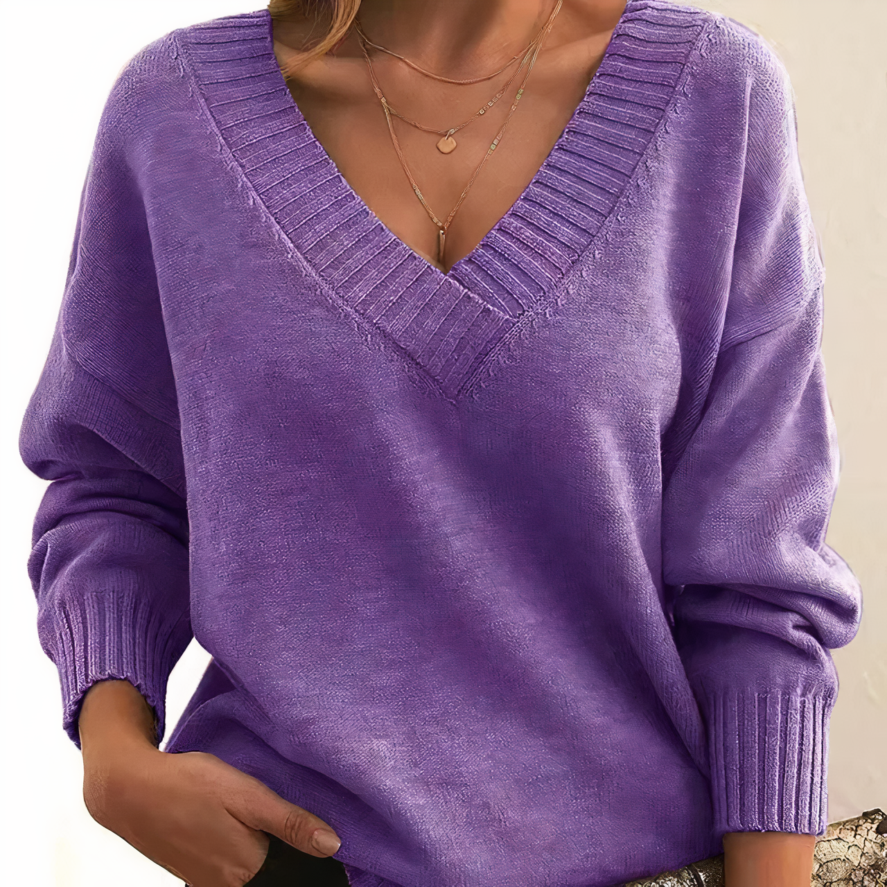 Maren | Soft V-Neck Knit Sweater