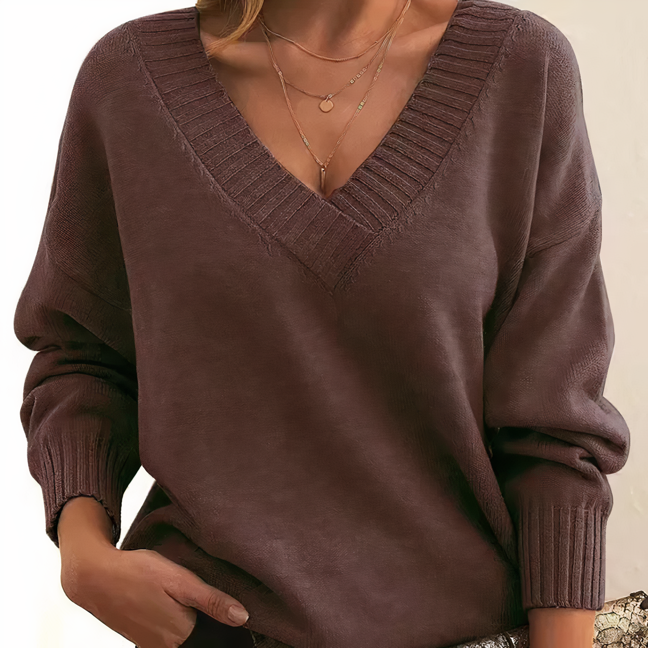 Maren | Soft V-Neck Knit Sweater