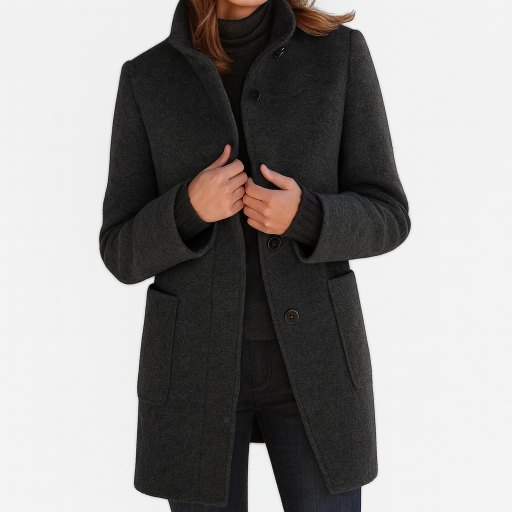 Marisol | High-Neck Wool Blend Coat
