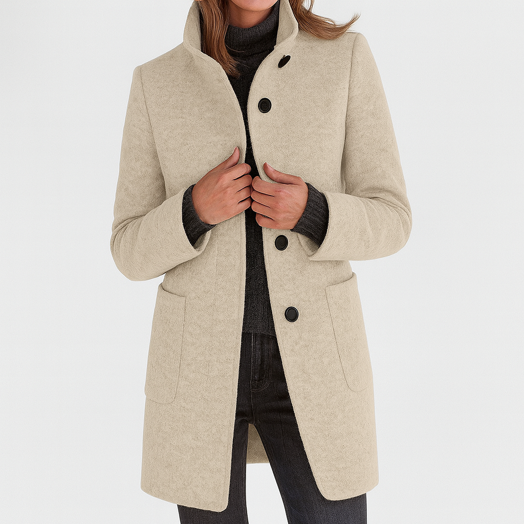 Marisol | High-Neck Wool Blend Coat
