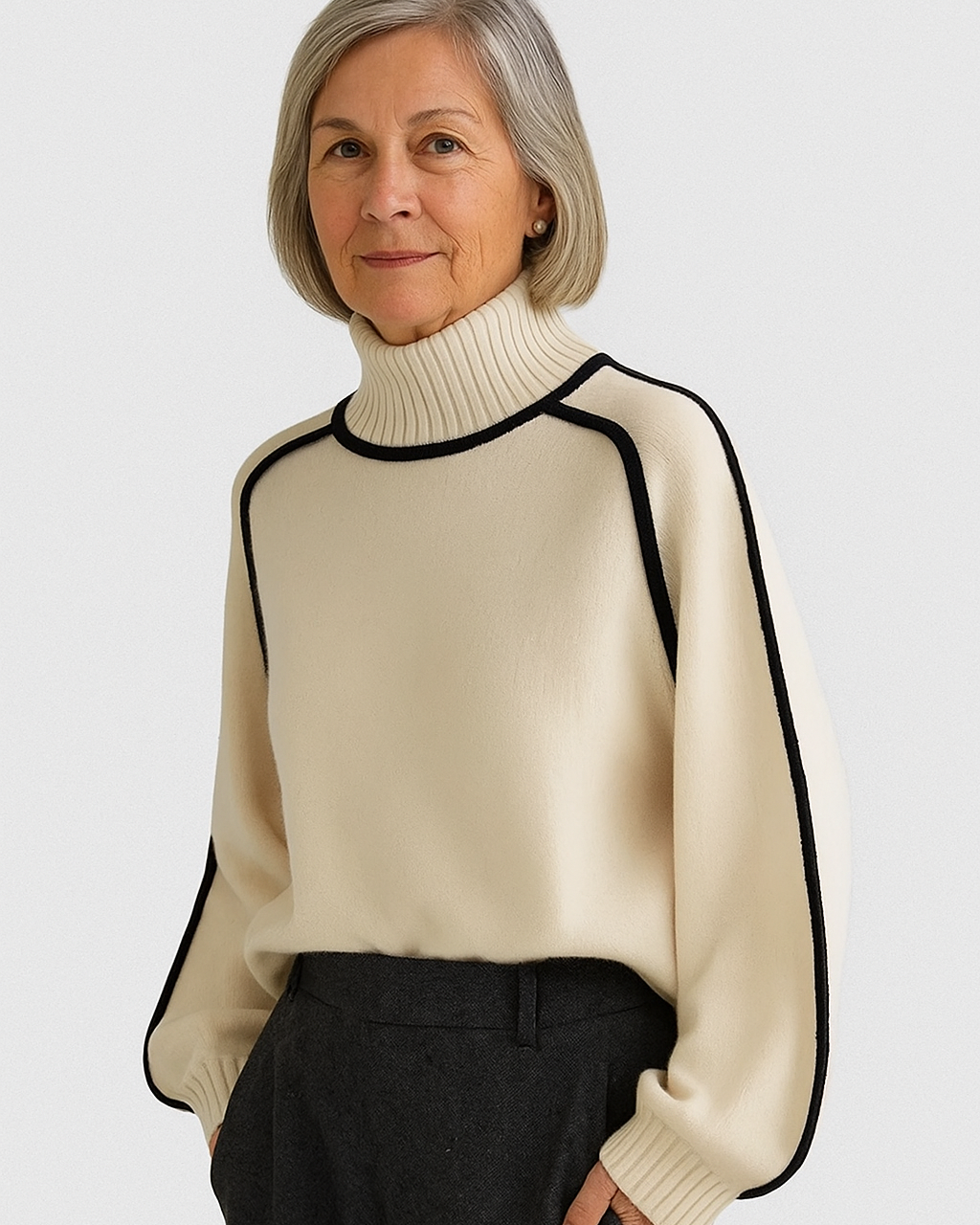 Margaret | Modern Trim Turtleneck Sweater