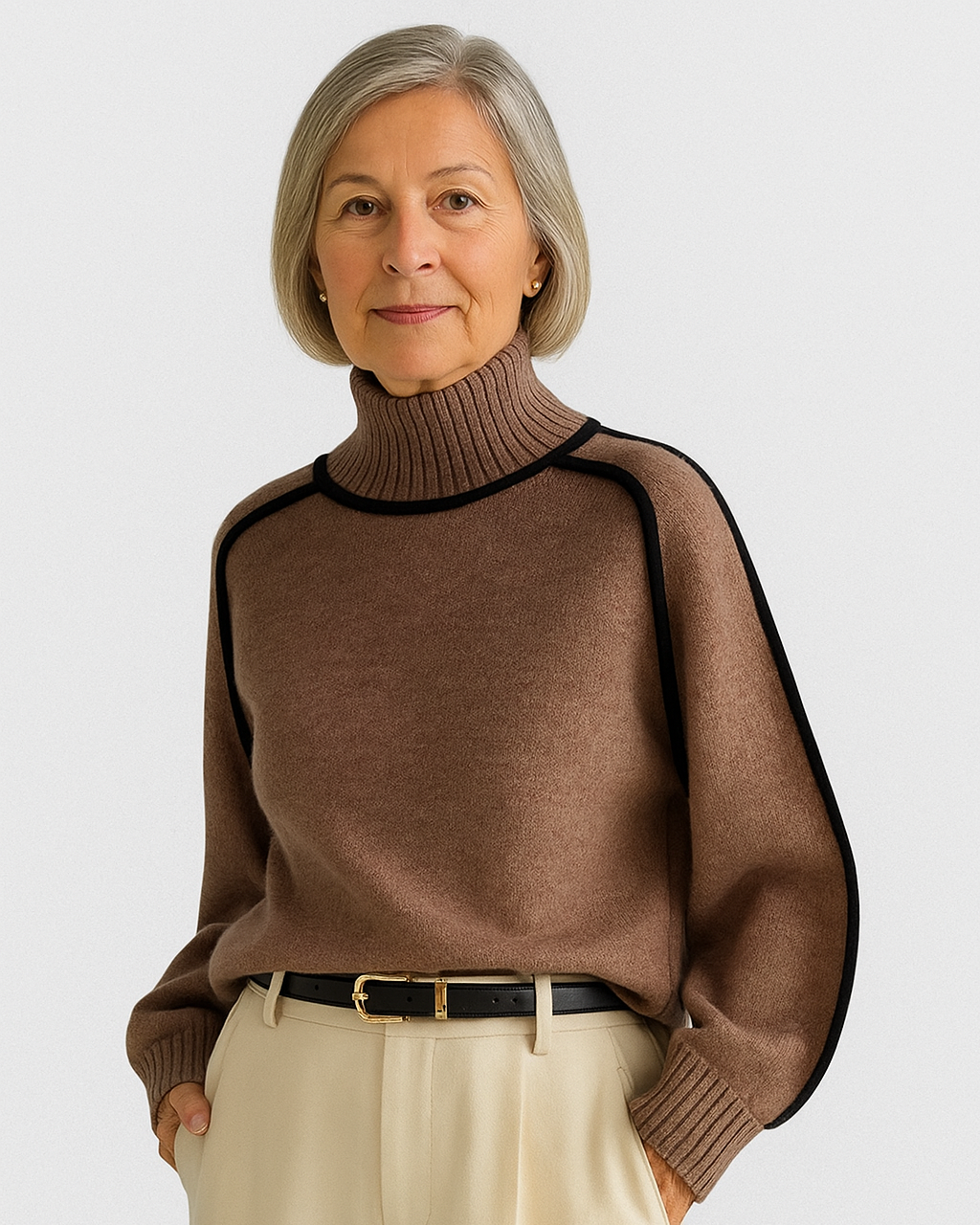 Margaret | Modern Trim Turtleneck Sweater