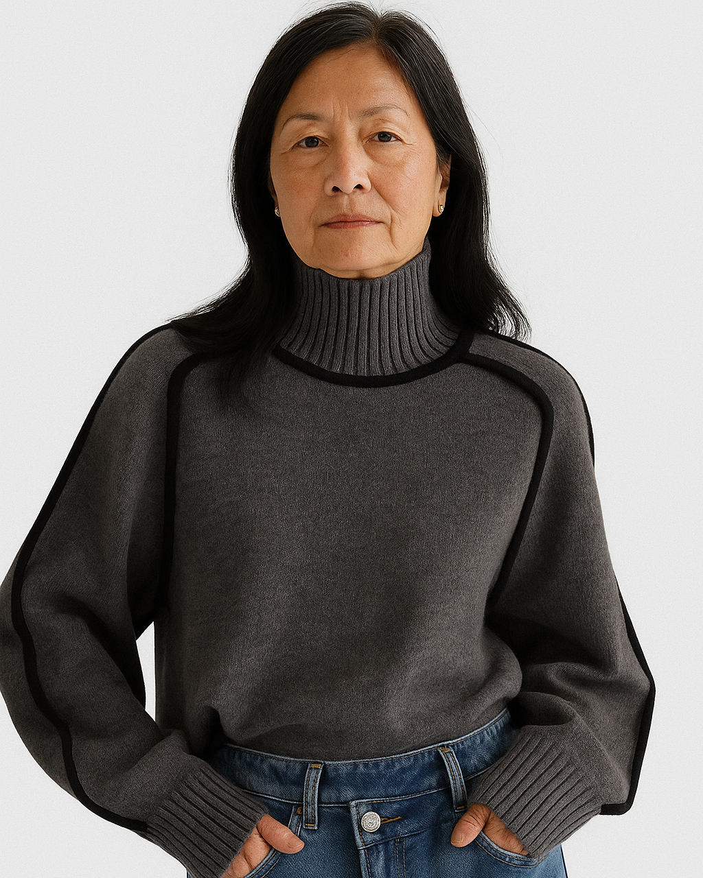Margaret | Modern Trim Turtleneck Sweater