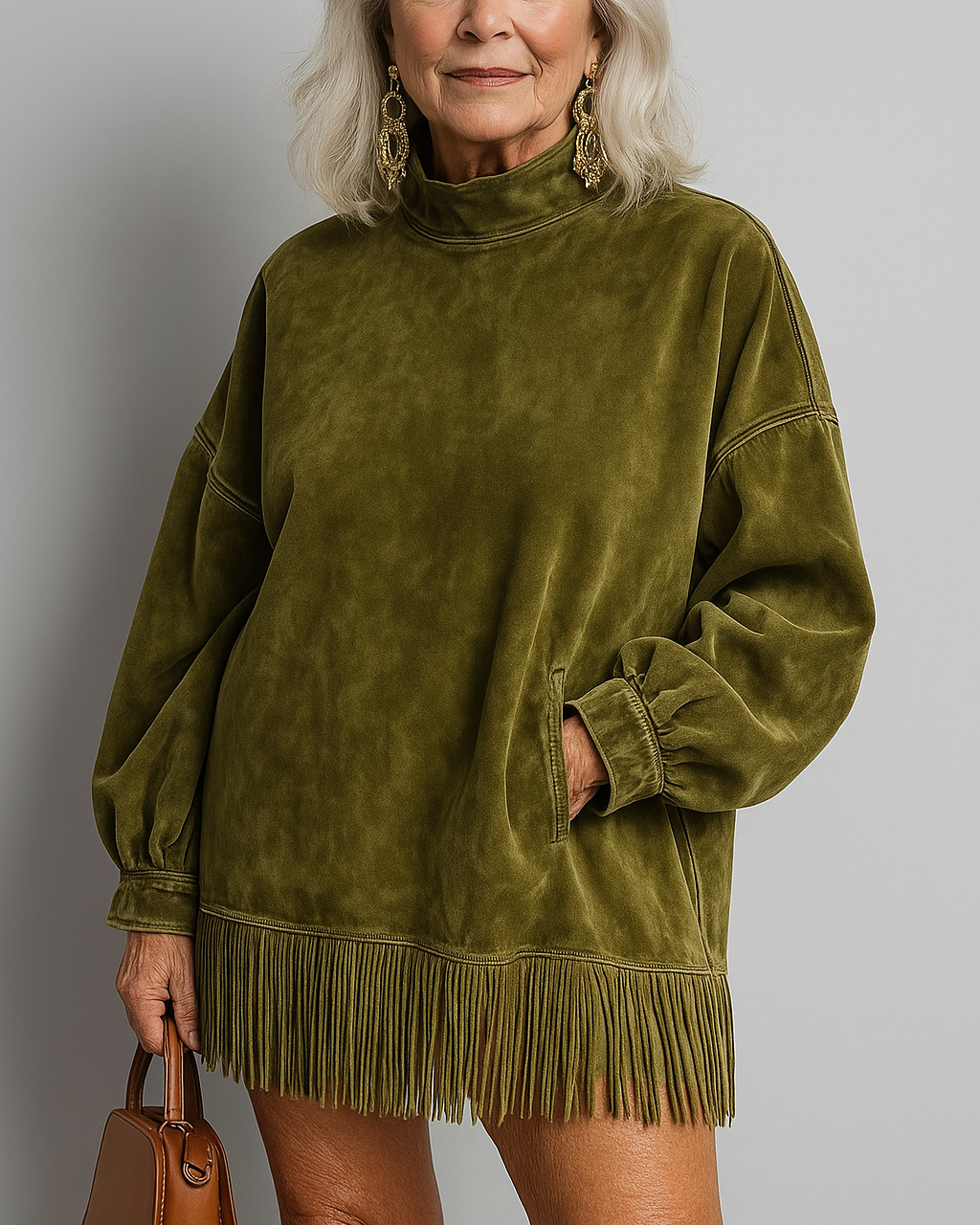 Judith | Cozy Suede Fringe Dress