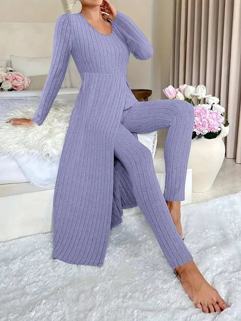 Evelyn | Cozy Ribbed Lounge Set