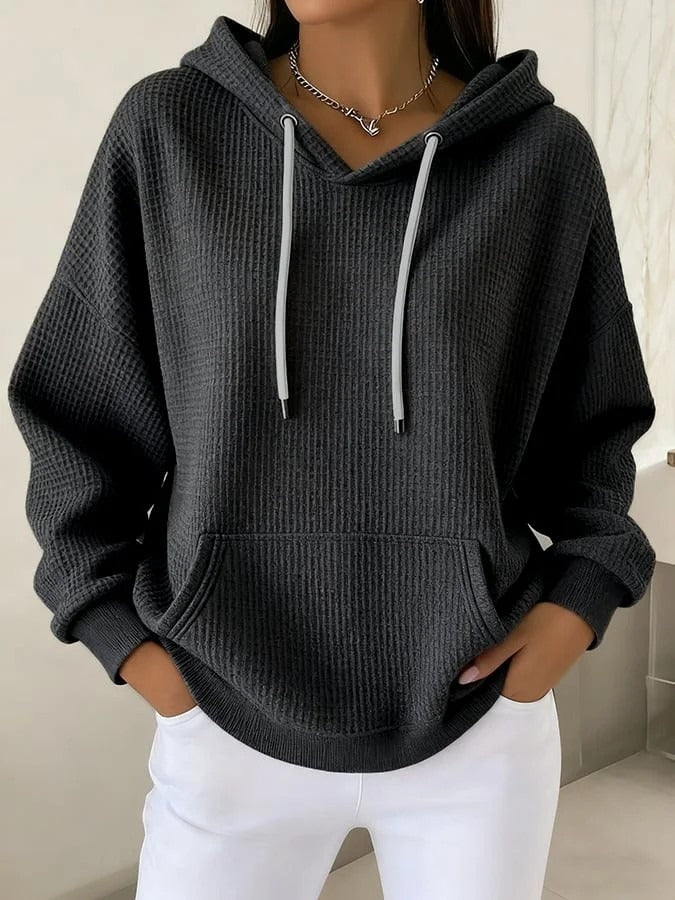 Maria | Waffle-Knit Cozy Hoodie