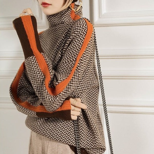 Judy | Classic Striped Turtleneck Sweater