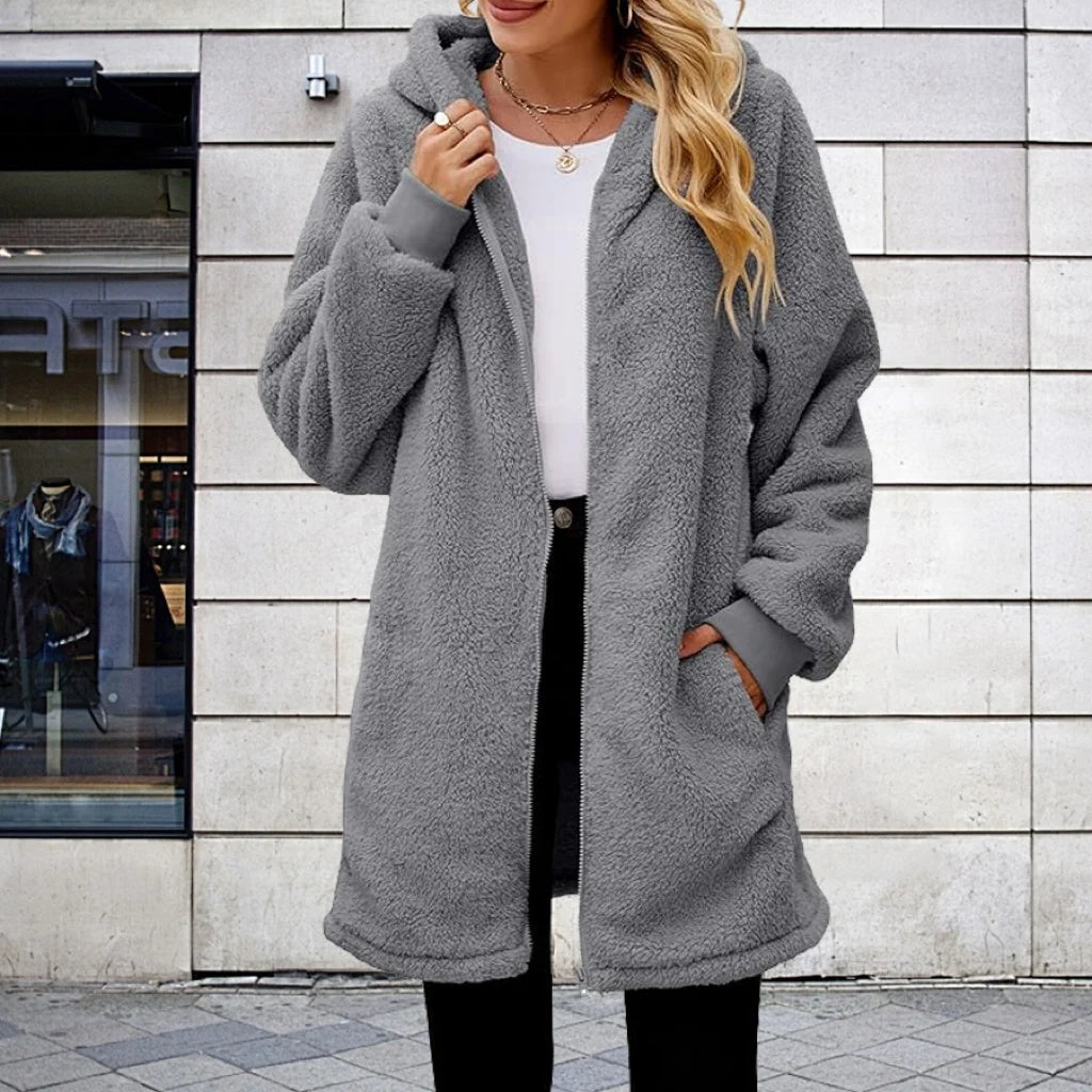 Dartha | Cozy Sherpa Hooded Coat