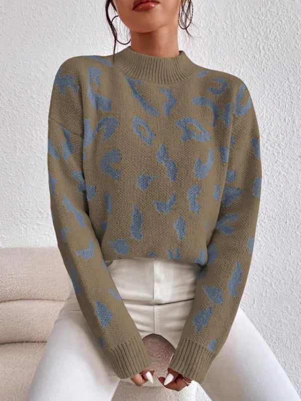 Elaine | Cozy Leopard Knit Sweater1