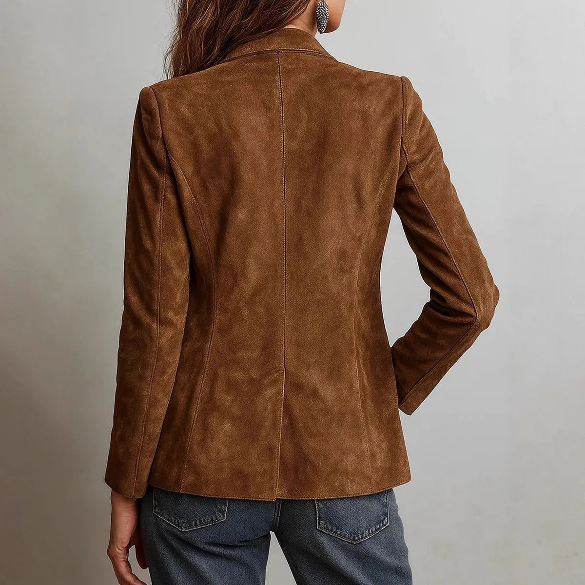 Helen | Elegant Suede Blazer Jacket