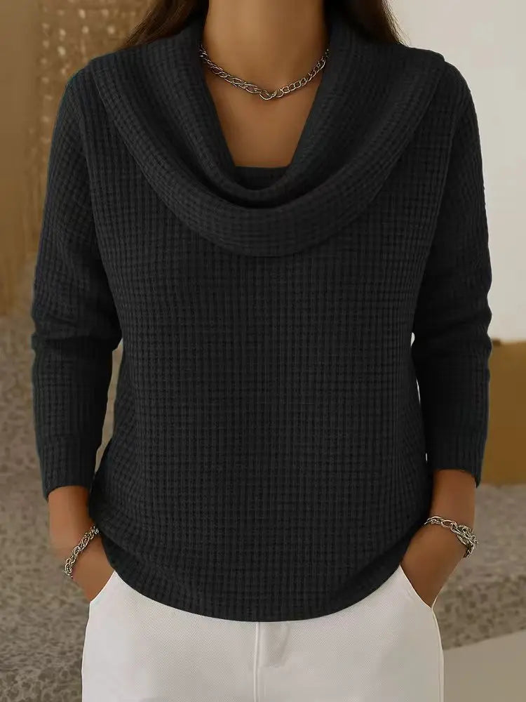 Claire | Cozy Cowl-Neck Knit Top