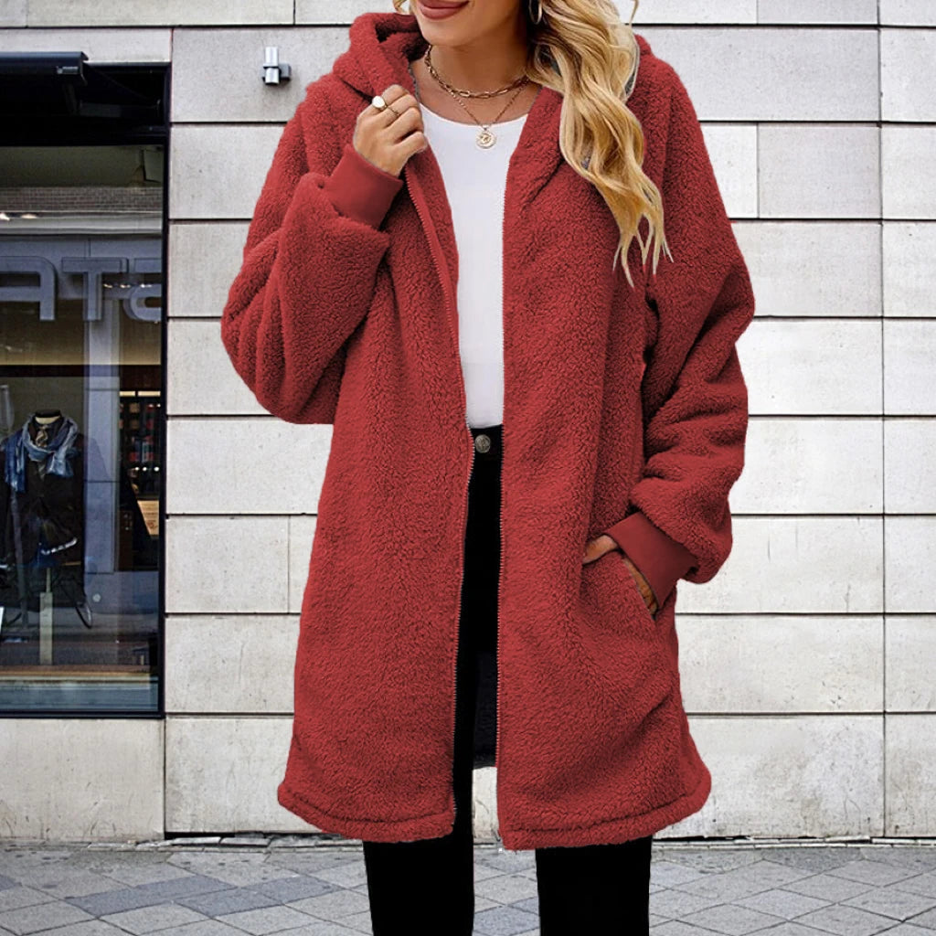 Dartha | Cozy Sherpa Hooded Coat