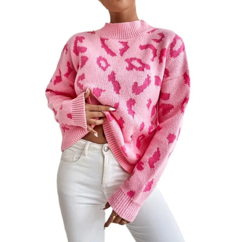 Elaine | Cozy Leopard Knit Sweater1