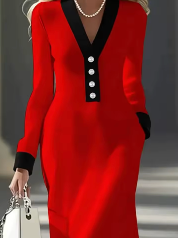 Cindy | Elegant Long-Sleeve Dress