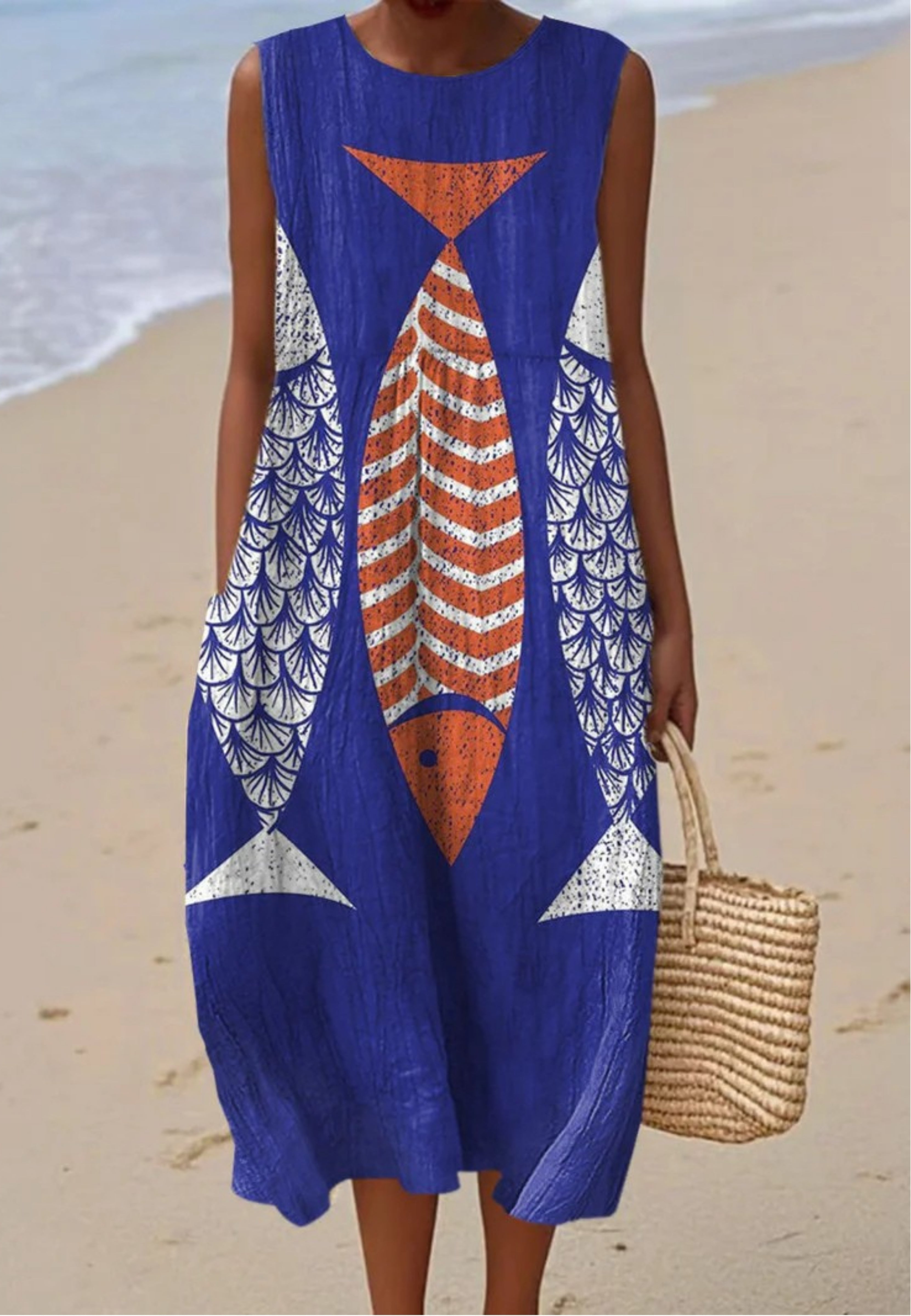 SOPHIE | DRESS WITH FISH ART PRINT