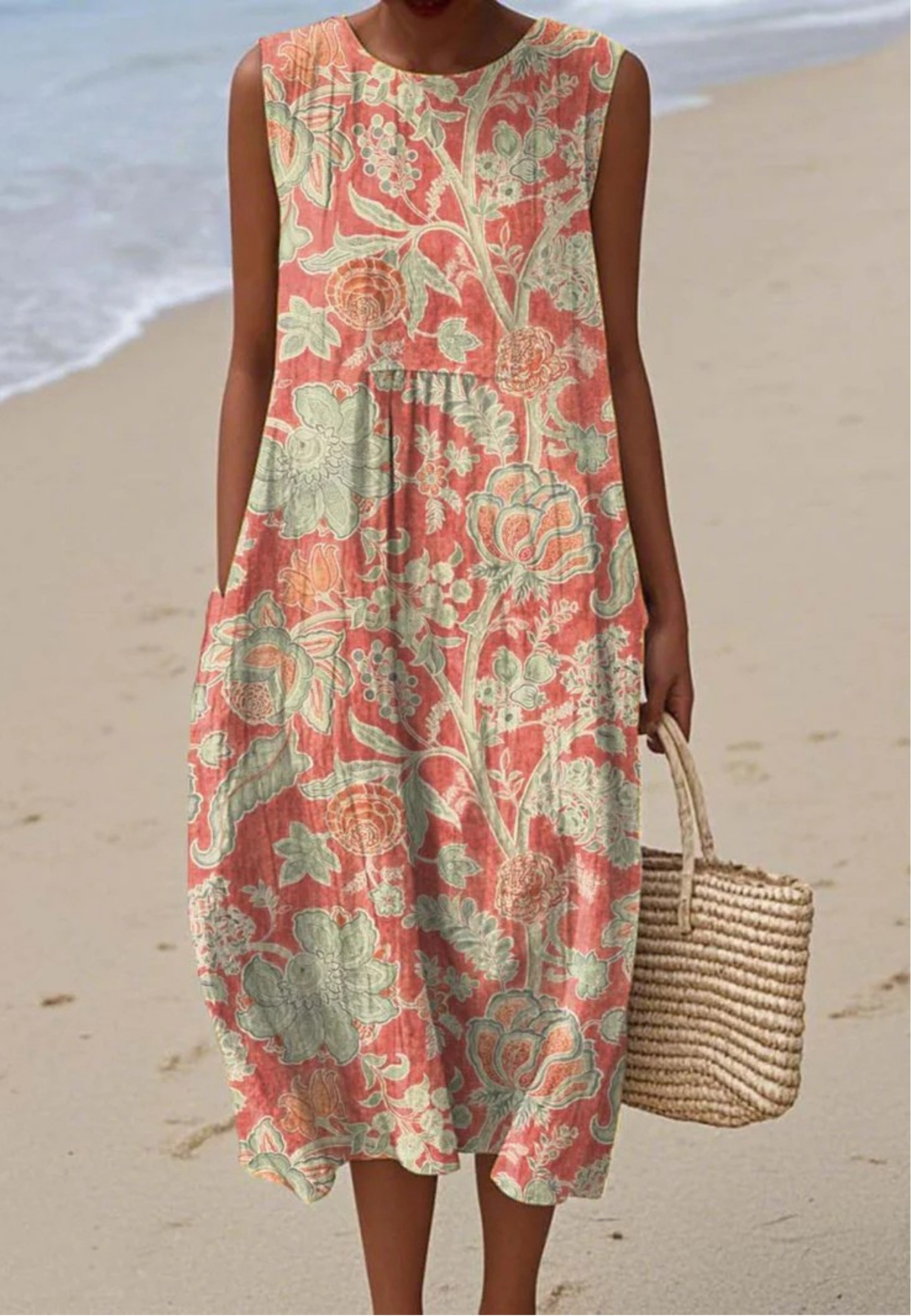 HAZEL | DRESS WITH VINTAGE FLORAL ART PRINT