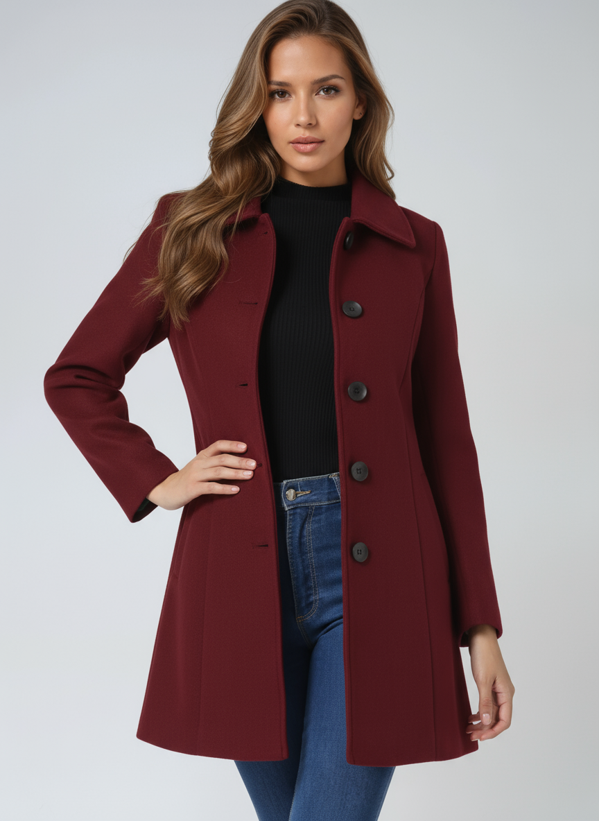 Celeste | Single Breasted Winter Trench Coat