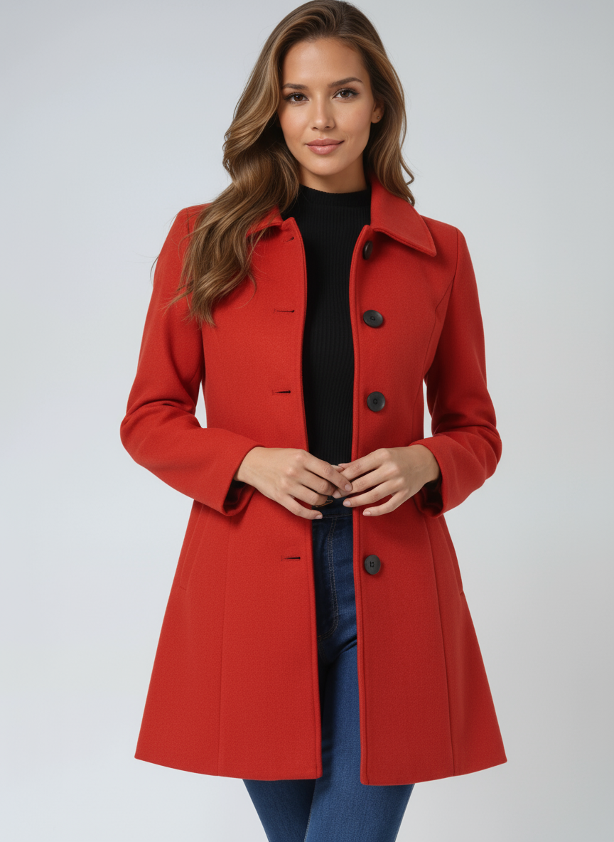 Celeste | Single Breasted Winter Trench Coat