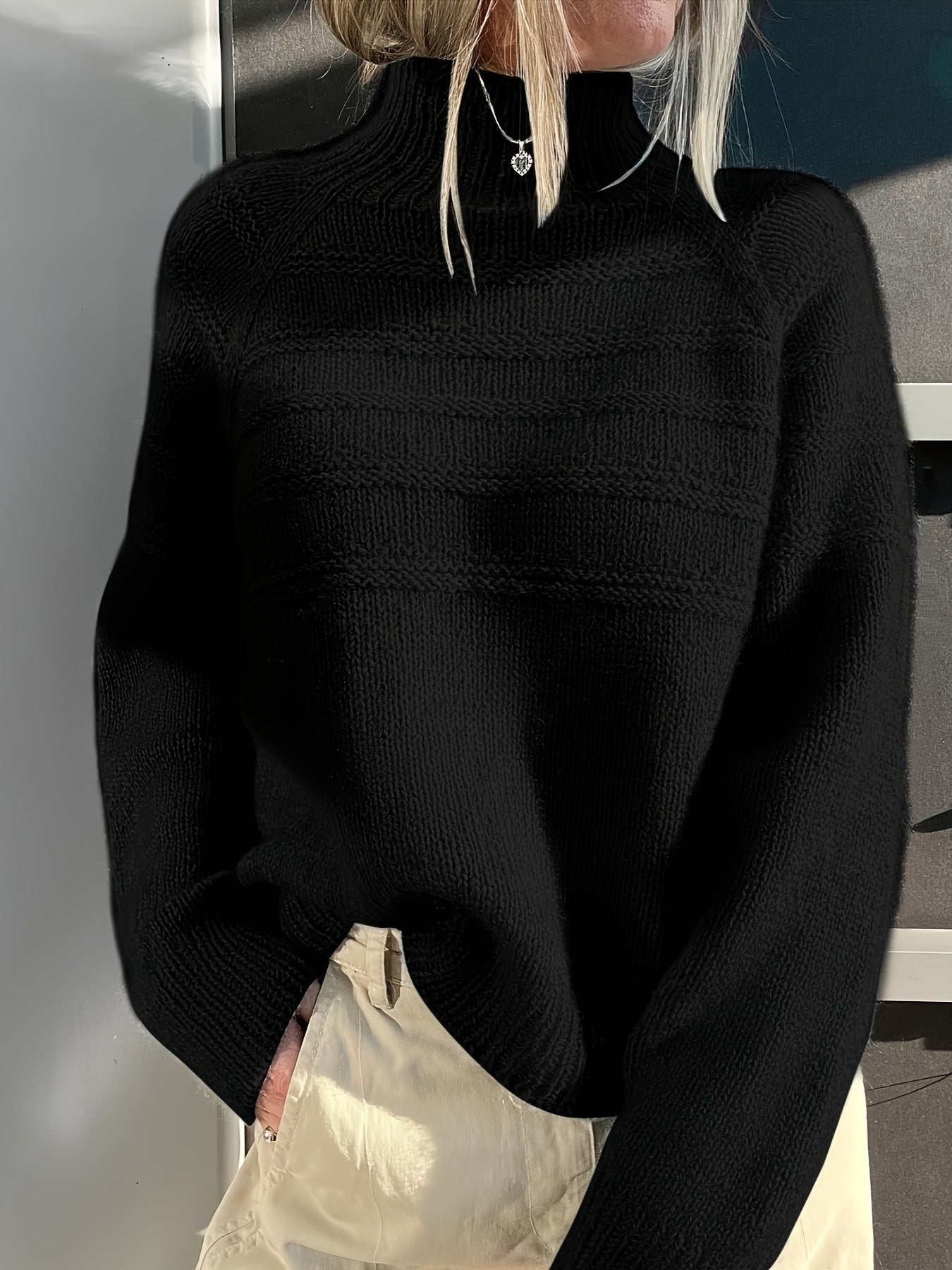 Diane | Cozy High-Neck Knit Sweater