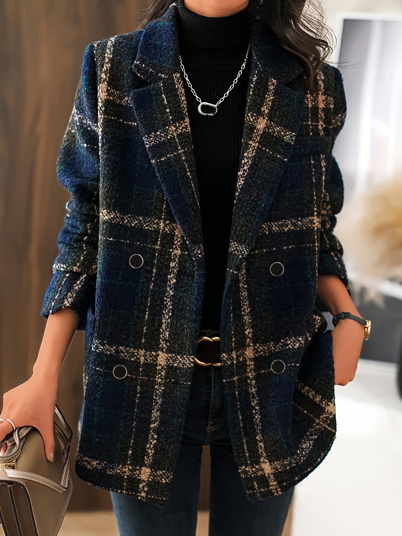 Marjorie | Classic Plaid Wool Coat
