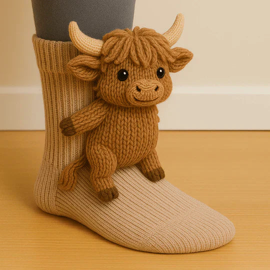 HeartWool™ | Warm Knit Animal Socks
