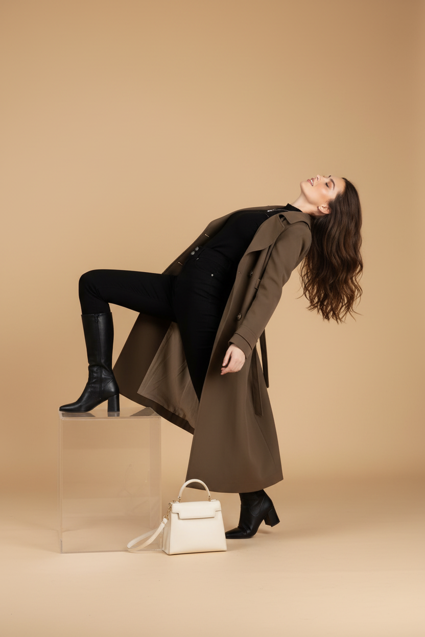 Amelia | Elegant Wool Trench Coat