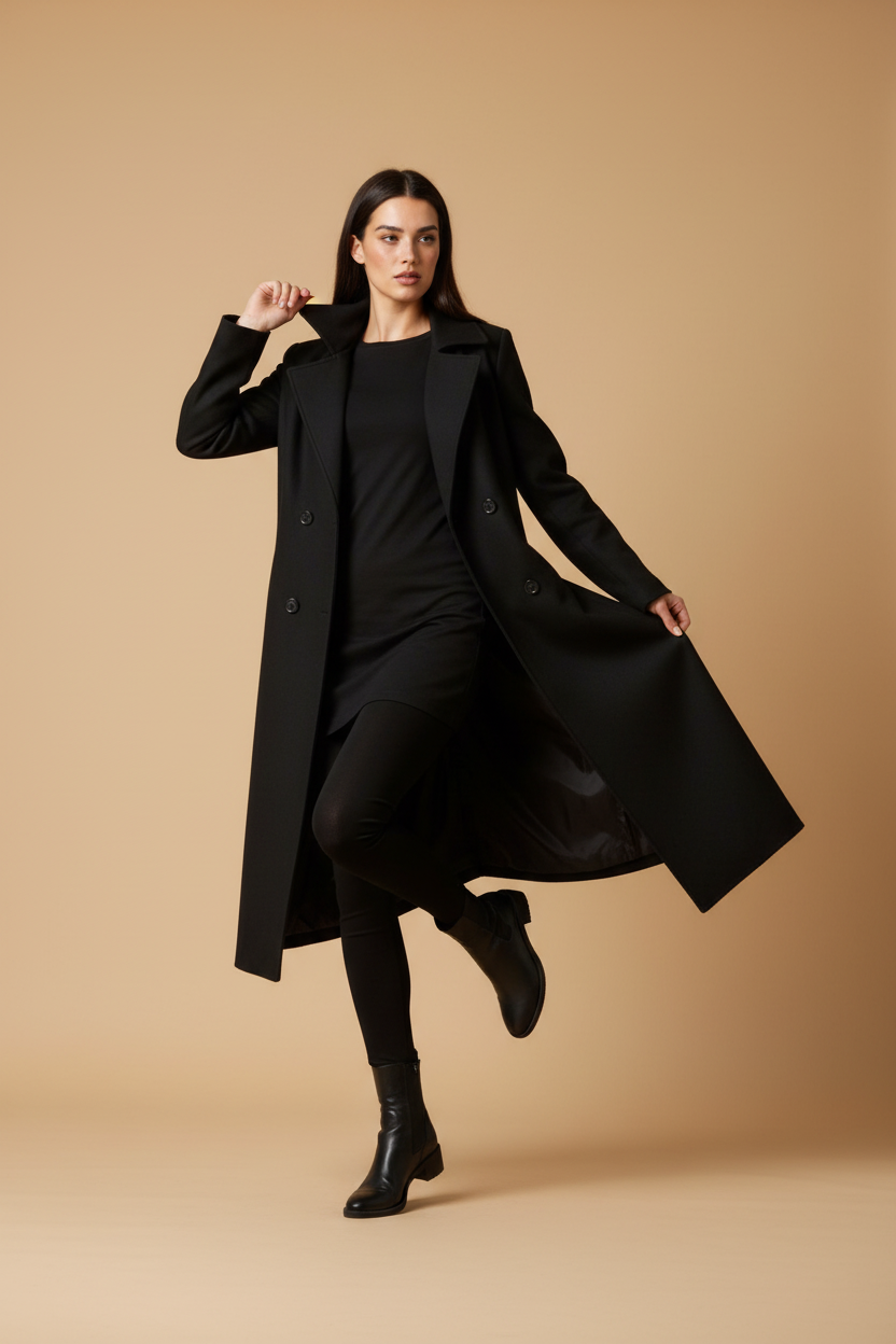 Amelia | Elegant Wool Trench Coat