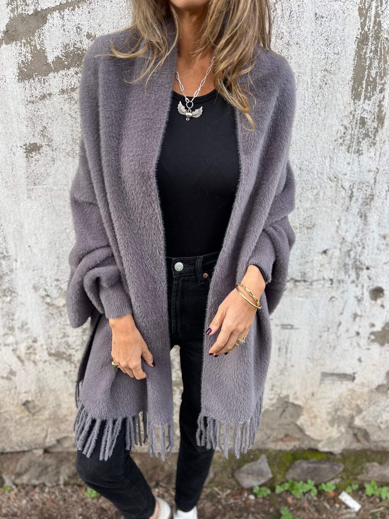 Juana | Cozy Fringe Wrap Coat