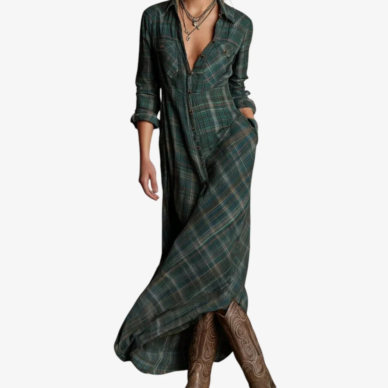 Lori | Casual Checkered Dress