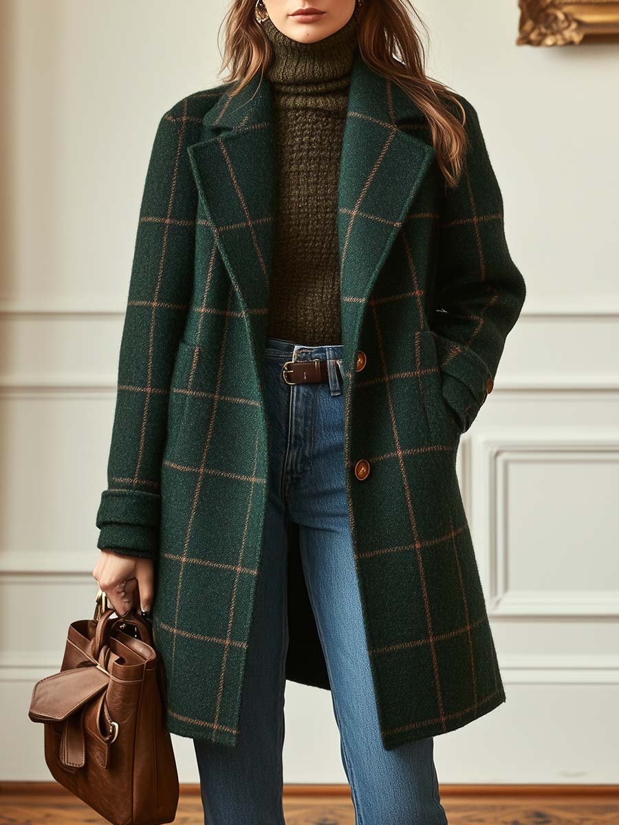Catherina | Classic Plaid Coat