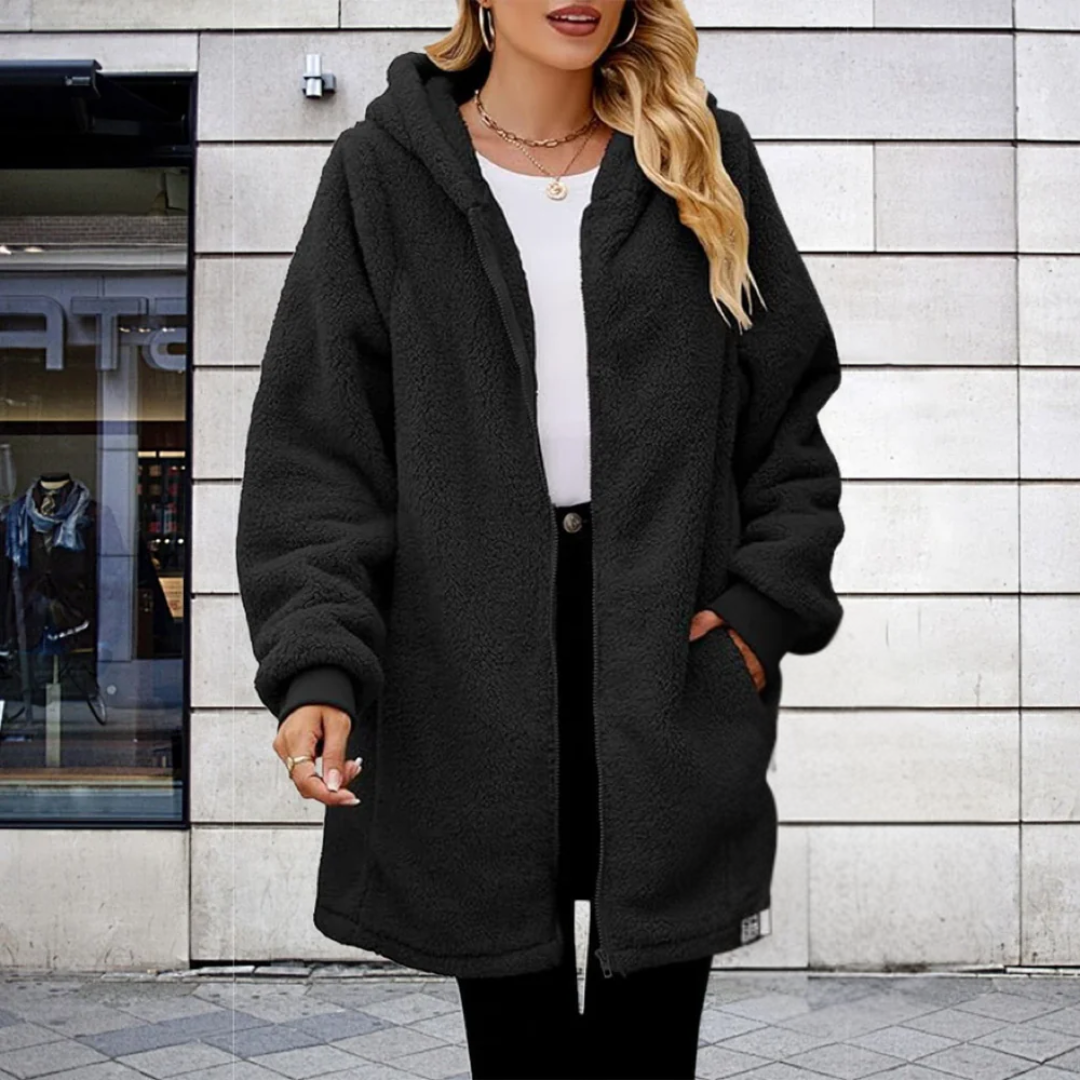 Dartha | Cozy Sherpa Hooded Coat